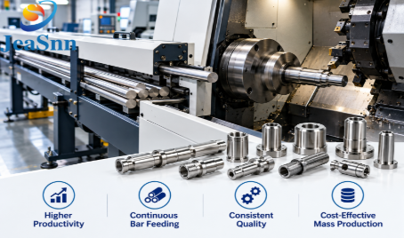 CNC Turning Bar Feeding Raises Productivity for High-Volume Metal Parts